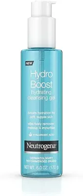 8. Neutrogena Hydro Boost Lightweight Hydrating Facial Cleansing Gel, Gentle Face Wash & Makeup Remover with Hyaluronic Acid, Hypoallergenic & Non Comedogenic, 6 oz