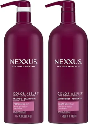 1. Nexxus Color Assure Shampoo and Conditioner Color Assure 2 Count for Color Treated Hair Enhance Color Vibrancy for Up to 40 Washes 33.8 Fl.oz