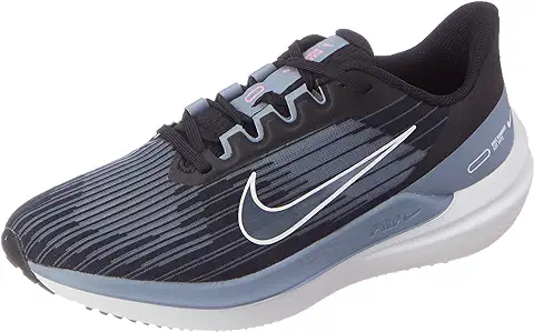 13. Nike Mens AIR Winflo 9 Black/White-Ashen Slate-Pink Spell Running Shoe - 10 UK (DD6203-008)