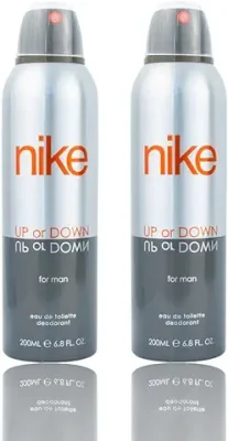 11. Nike Up Or Down Men Deodorant - Pack of 2 | Long-Lasting Fragrance, Body Spray Combo for Men | Deodorant for Active Living | Nike Men's Deo Set | Ultimate Odor Protection | Grooming Essentials | Signature Nike Scent | High-Performance Men's Deodorant