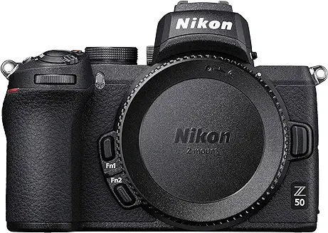3. Nikon Z50 Body Mirrorless Camera (209-point Hybrid AF, High Speed Image Processing, 4K UHD Movies, High Resolution LCD Monitor) VOA050AE, Digital Zoom, Black
