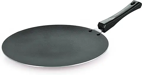 18. NIRLON Concave Roti Tawa Classic Range Non-Stick Cookware Tawa Pan, Red & Black - Aluminium Cookware Utensils