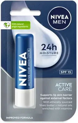 4. NIVEA MEN Active Care 4.8g Lip Balm