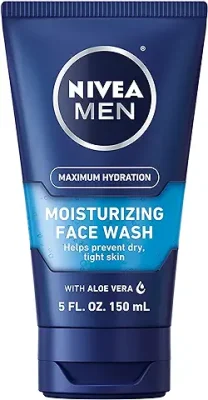 2. Nivea Men Maximum Hydration Moisturizing Face Wash with Aloe Vera, 5 Fl Oz Tube