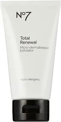 11. No7 Total Renewal Microdermabrasion Scrub - Hypo Allergenic Facial Exfoliator - Microdermabrasion Crystals to Reduce Fine Lines and Wrinkles - Acne Face Wash for Dark Spots, Uneven Skin Tone (2.5 oz)