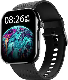 8. Noise ColorFit Ultra 3 Bluetooth Calling Smart Watch with Biggest 1.96" AMOLED Display, Premium Metallic Build, Functional Crown, Gesture Control with Silicon Strap (Jet Black)