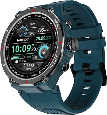 7. Noise Noise Force Rugged & Sporty 1.32" Bluetooth Calling Smart Watch, 550 NITS, 7 Days Battery, AI Voice Assistance, Smart Watch for Men (Teal Green)