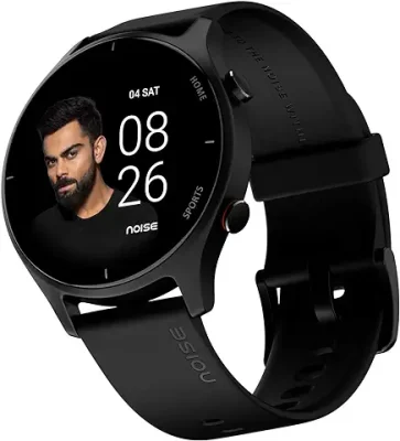 4. Noise Noise Twist Round dial Smart Watch with Bluetooth Calling, 1.38" TFT Display, up-to 7 Days Battery, 100+ Watch Faces, IP68, Heart Rate Monitor, Sleep Tracking (Jet Black)