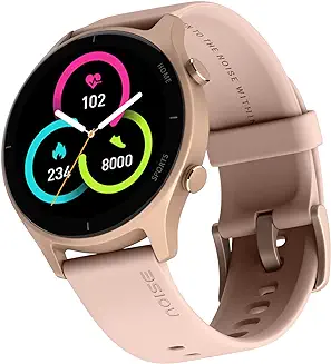 3. Noise Twist Round dial Smart Watch with Bluetooth Calling, 1.38" TFT Display, up-to 7 Days Battery, 100+ Watch Faces, IP68, Heart Rate Monitor, Sleep Tracking (Rose Pink)