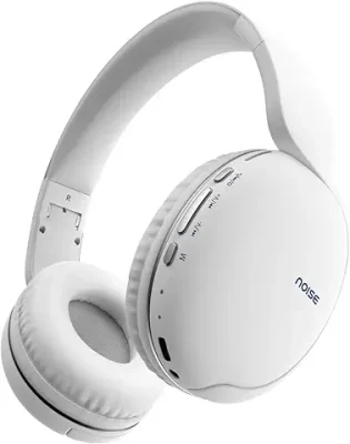 5. Noise Two Wireless On-Ear Headphones with 50 Hours Playtime, Low Latency(up to 40ms), 4 Play Modes, Dual Pairing, BT v5.3 (Calm White)