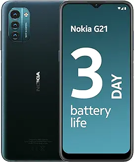 5. Nokia G21 Android Smartphone, Dual SIM, 3-Day Battery Life, 6GB RAM + 128GB Storage, 50MP Triple AI Camera | Nordic Blue