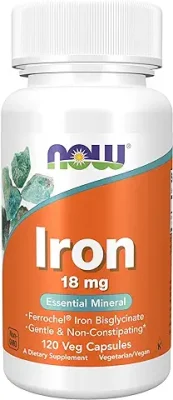 8. Now Foods, Iron, 18 mg, 120 Vcaps
