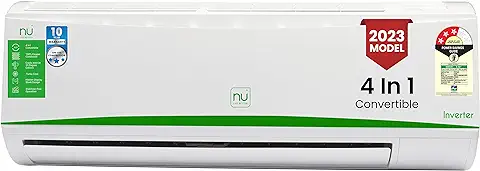 11. NU 1 Ton 3 Star 4 in 1 Convertible Inverter Split AC (Copper Condenser, NUAC103SCIA, White) 2023 Model