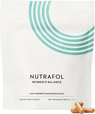 9. Nutrafol Women's Balance Hair Growth Supplements, Ages 45 and Up, Clinically Proven Hair Supplement for Visibly Thicker Hair and Scalp Coverage, Dermatologist Recommended - 1 Month Supply Refill Pouch