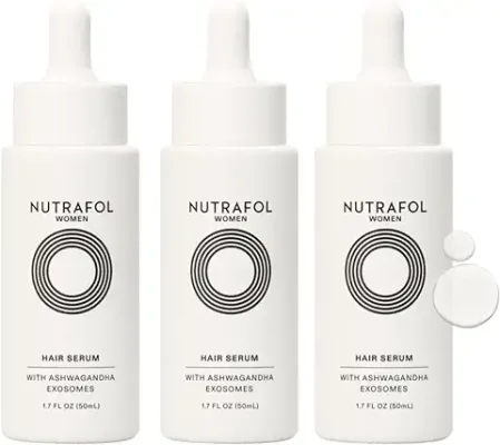15. Nutrafol Women's Hair Serum, Supports Visibly Thicker and Stronger Hair, Vegan, Lightweight and Fast-Absorbing - 1.7 Fl Oz, Pack of 3