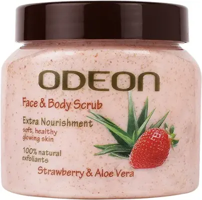 9. ODEON Strawberry & Aloe Vera Scrub
