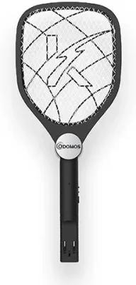 Odomos Attack Anti - Mosquito Rechargeable Racquet with 400mAH Battery || 6 Month Warranty (Black)