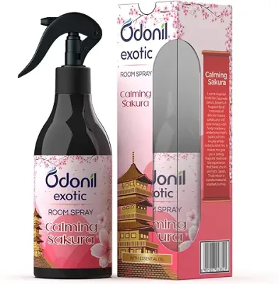 8. Odonil Exotic Room Spray - Calming Sakura - (200ml) |100% Water-Based | Alcohol-Free Fragrance | Luxury opulent fragrance from Japan