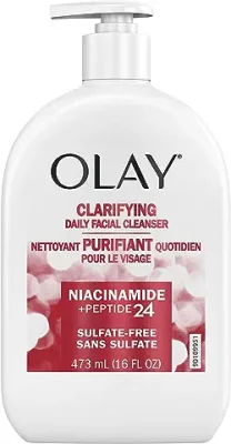 14. Olay Niacinamide + Peptide 24 Face Wash, Clarifying, Sulfate-Free, 16 oz
