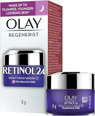 3. Olay Regenerist Retinol 24 Night Mini Cream l Renews and Resurfaces Skin Overnight l No Redness or Irritation | Fragrance Free l Normal, Oily, Dry and Combination Skin l 8g