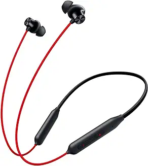 13. OnePlus Bullets Z2 Bluetooth Wireless in Ear Earphones with Mic, Bombastic Bass, 10 Mins Charge - 20 Hrs Music, 30 Hrs Battery Life (Acoustic Red)