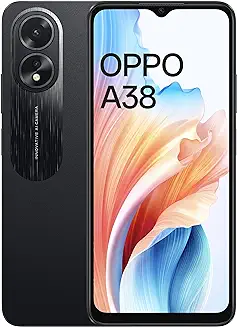 10. OPPO A38 (Glowing Black, 4GB RAM, 128GB Storage) | 5000 mAh Battery and 33W SUPERVOOC | 6.56" HD 90Hz Waterdrop Display | 50MP Rear AI Camera with No Cost EMI/Additional Exchange Offers