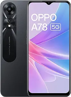 1. Oppo A78 5G (Glowing Black, 8GB RAM, 128 Storage) | 5000 mAh Battery with 33W SUPERVOOC Charger| 50MP AI Camera | 90Hz Refresh Rate | with No Cost EMI/Additional Exchange Offers