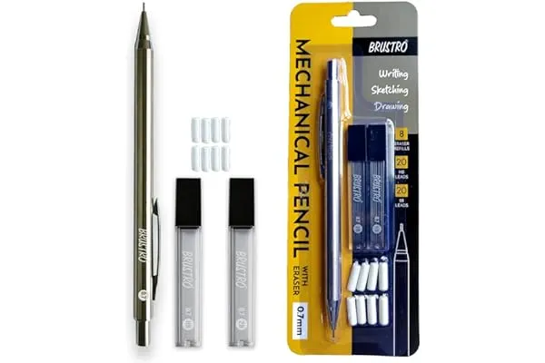 1. BRUSTRO Mechanical Pencil with Eraser 0.7mm