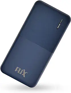 6. FLiX(Beetel) New Launch PowerXtreme 10,000mAh 12W Slim Power Bank,USB C/Micro USB Input,Dual USB A Output,Compatible with iPhone (Type A to Lightning), Samsung, Google Pixel, Oneplus(Cobalt Blue-P10)