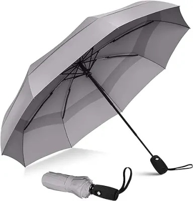 4. Zemic The Original Portable Auto Travel Umbrella ^ Umbrellas for Rain Windproof, Strong Umbrella for Wind and Rain, Auto Open/Close Button and Perfect Car Umbrella for Men & Women