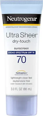 3. Neutrogena Ultra Sheer Dry-Touch Water Resistant and Non-Greasy Sunscreen Lotion