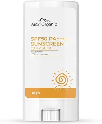 10. Aravi Organic SPF50 PA++++ Daily Sunscreen Stick
