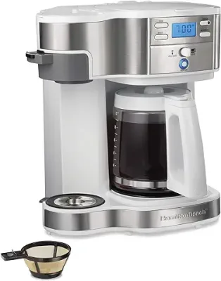 12. Hamilton Beach 49933 2-Way 12 Cup Programmable Drip Coffee Maker & Single Serve Machine