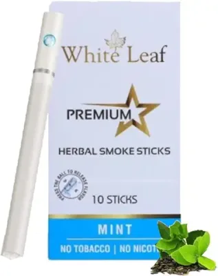 4. White Leaf Premium Herbal Ayurvedic Herbs Cigarettes Mint Flavoured