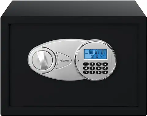 6. Ozone Safe Locker for Home | Ozone Digital Lock | Ozone Locker Safe For Home | Master & User PIN Code Access | Emergency Key | 2 Year Warranty (16 Litres, Black)