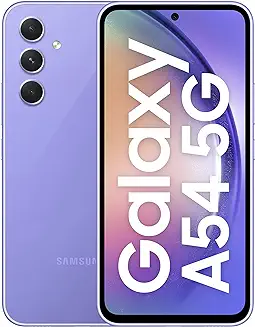 4. Samsung Galaxy A54 5G (Awesome Violet, 8GB, 256GB Storage) | 50 MP No Shake Cam (OIS) | IP67 | Gorilla Glass 5 | Voice Focus | Without Charger