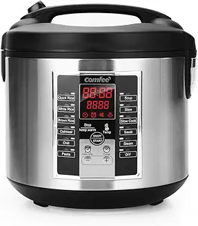 13. COMFEE' Rice Cooker 10 cup uncooked, Food Steamer, Stewpot, Saute All in One (12 Digital Cooking Programs) Multi Cooker Large Capacity 5.2Qt, 24 Hours Preset