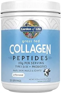 Garden of Life Grass Fed Collagen Peptides Powder – Unflavored Collagen Powder for Women Men Hair Skin Nails Joints, Hydro...