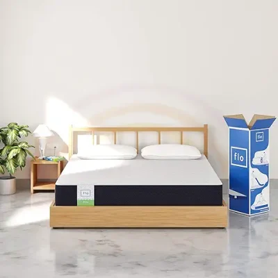 13. Flo OrthoTM Mattress - 10 Year Warranty | Sleepwell with Our Aloe Vera Infused Orthopedic Mattress with Pain ReleaseTM Technology | Mattress King Size (78x72x6 Inches Medium Firm White)