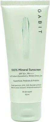 6. Gabit 100% Mineral Sunscreen SPF 50 PA++++ 50ml