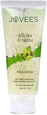 7. Jovees Herbal Jojoba & Neem Face Scrub For Oily and Sensitive Skin