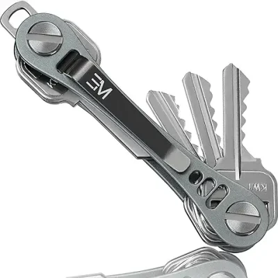 13. EM Key Holder Keychain for Men