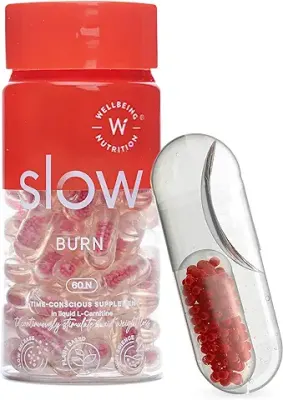 12. Wellbeing Nutrition Slow Burn with Capsimax, Garcinia, Chromium & Liquid L-Carnitine | Fat Burner for Men & Women | Supplement for Weight Management, Metabolically Lean, Reduces Appetite, 60 Capsules