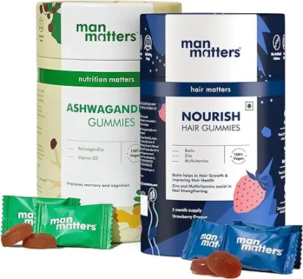 11. Man Matters Ashwagandha Gummies & Biotin Gummies