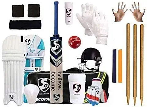 3. SG Full Cricket Kit with Duffle Bag and Trycom Stumps