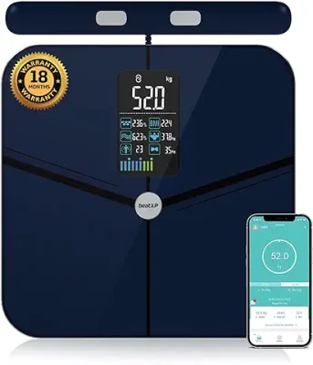 13. beatXP Infinity Weight Machine with BMI & Body Fat Analyzer, Body Composition Scale with 13 Essential Body Parameters, LCD Display, High Precision Sensors & Bluetooth App Sync, 18 Months Warranty