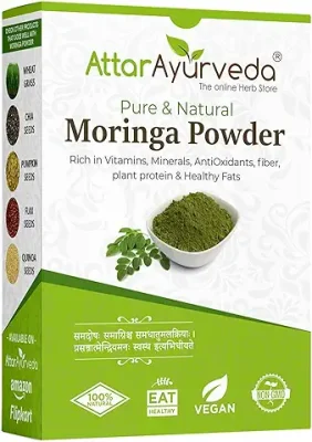 3. Attar Ayurveda Pure Moringa Leaf Powder For Weight Loss - 200g