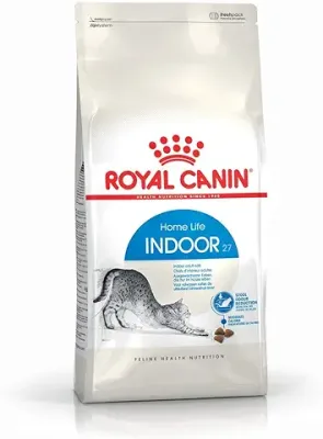 9. Royal Canin Indoor 27 Dry Adult Cat Food, Chicken Flavor, 2 Kg