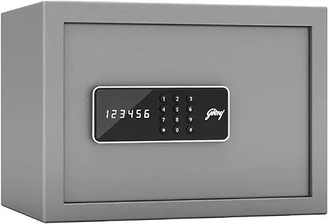3. Godrej Security Solutions Forte Pro 15 Litres Digital Electronic Safe Locker for Home & Office with Motorized Locking Mechanism (Light Grey)