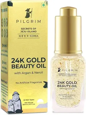 5. Pilgrim 24K Gold Beauty Oil for glowing skin